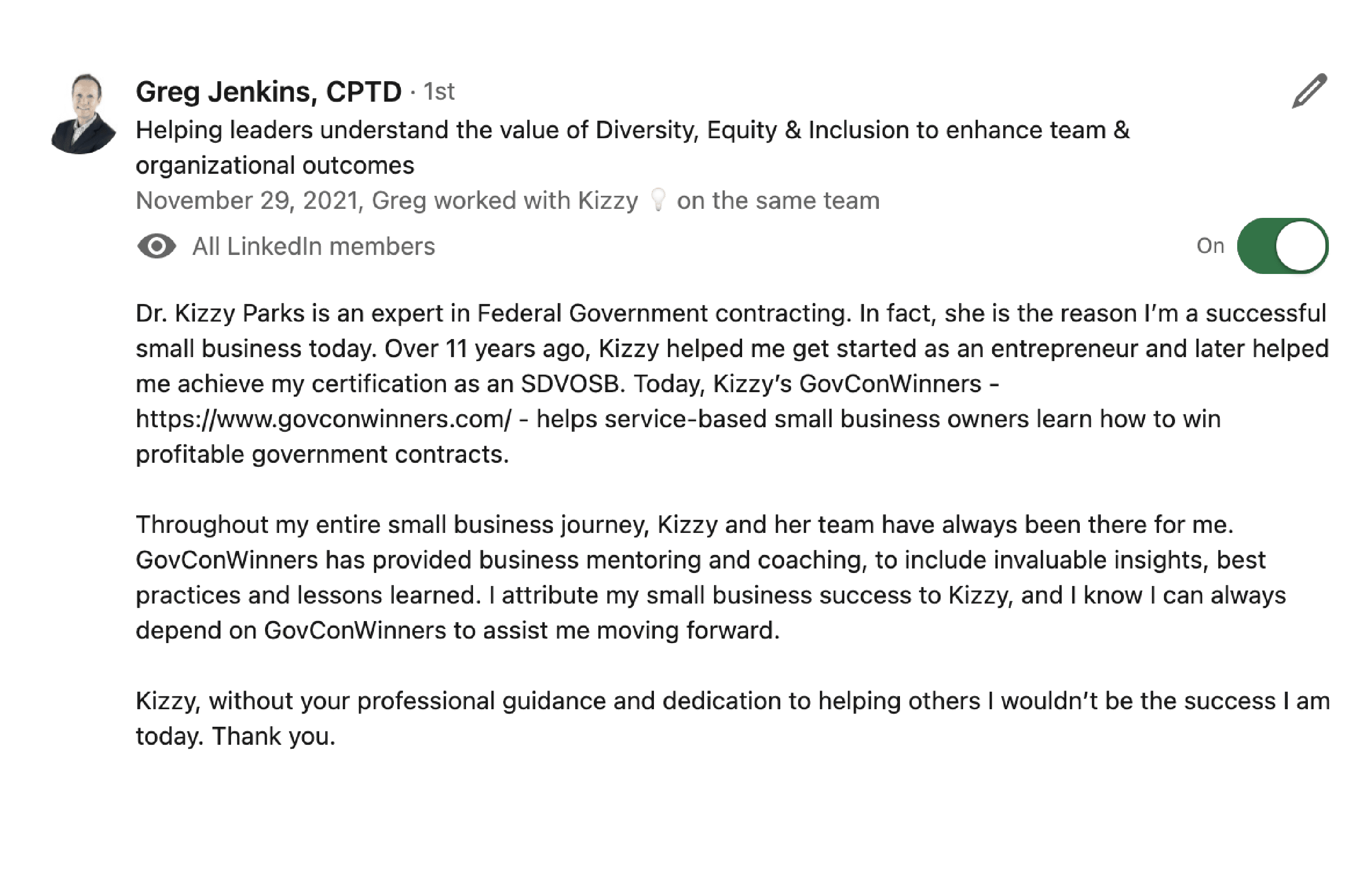 GOVCON WINNERS™ ULTIMATE EDGE